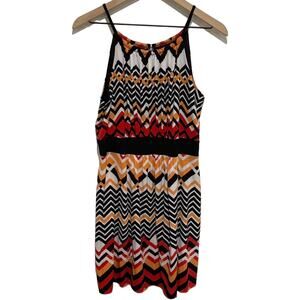 En Focus Studio Orange Red Black Chevron Tank Top Size 14 Petite